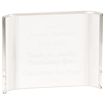 8" x 6" Clear Acrylic Crescent