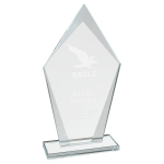 8 1/2" Diamond Clear Glass Award