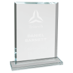 7 3/4" Rectangle Clear Glass Award
