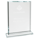 8 1/2" Rectangle Clear Glass Award