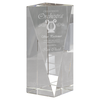 7" Crystal Triangle Front Pillar