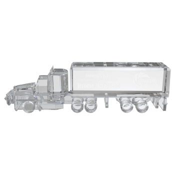 10" x 3" Crystal Semi Truck