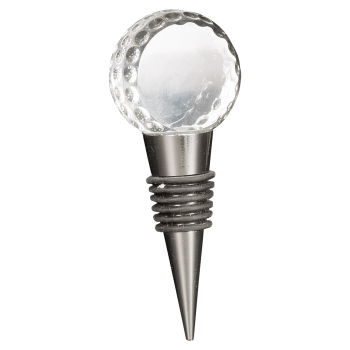4" Crystal Golf Ball Wine Stopper