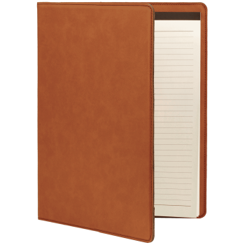 9 1/2" x 12" Rawhide Laserable Leatherette Portfolio with Notepad