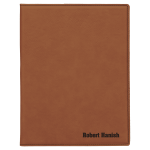 7" x 9" Rawhide Laserable Leatherette Small Portfolio with Notepad