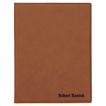 7" x 9" Rawhide Laserable Leatherette Small Portfolio with Notepad