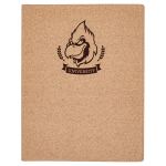 7" x 9" Small Cork Portfolio with Notepad