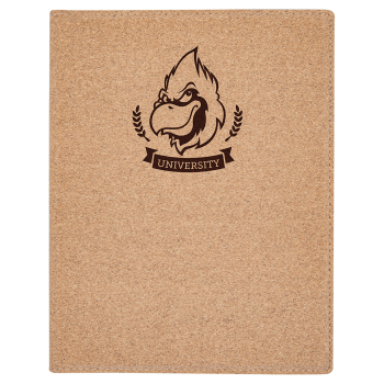 7" x 9" Small Cork Portfolio with Notepad