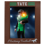 8" x 10" Football Laserable Leatherette Photo Frame