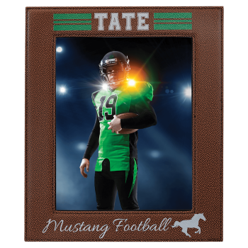 8" x 10" Football Laserable Leatherette Photo Frame