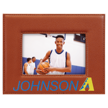 4" x 6" Basketball Laserable Leatherette Photo Frame