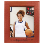 8" x 10" Basketball Laserable Leatherette Photo Frame