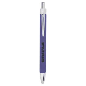 Purple Laserable Leatherette Pen