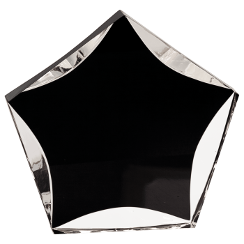 7" Black/Clear Luminary Star Acrylic