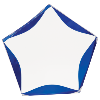 7" Clear/Blue Luminary Star Acrylic