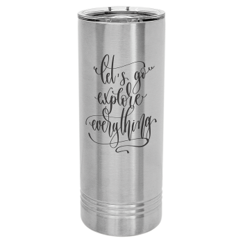 Polar Camel 22 oz. Stainless Steel Skinny Tumbler with Slider Lid