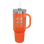 Polar Camel 40 oz. Orange Travel Mug with Snap Lid & Straw