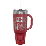 Polar Camel 40 oz. Maroon Travel Mug with Snap Lid & Straw