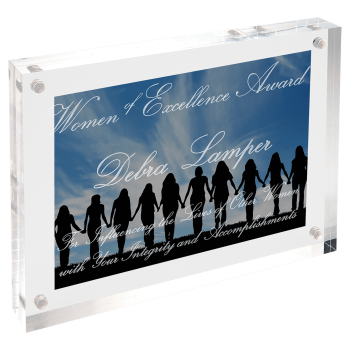 7" x 5" Clear Rectangle Magnetic Acrylic