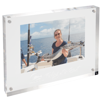 8" x 6" Clear Rectangle Magnetic Acrylic