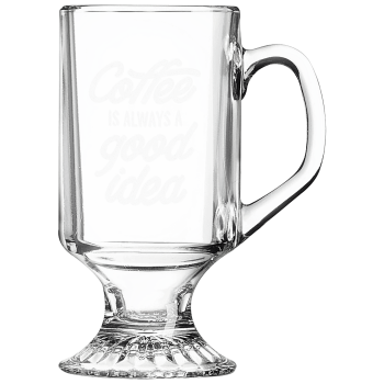 Polar Camel 10 oz. Clear Footed Coffee Mug