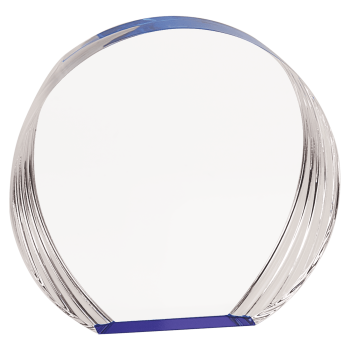5 3/8" x 5" Blue Round Acrylic