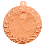 2" Bright Bronze Pickleball Starbrite Medal