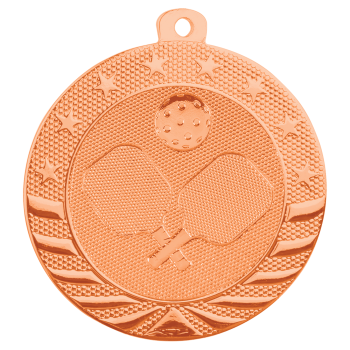 2" Bright Bronze Pickleball Starbrite Medal