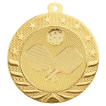 2" Bright Gold Pickleball Starbrite Medal
