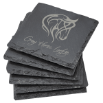 4" x 4" Square Slate Coaster Set-6 Piece