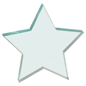 5" x 5" Jade Star Acrylic Paperweight