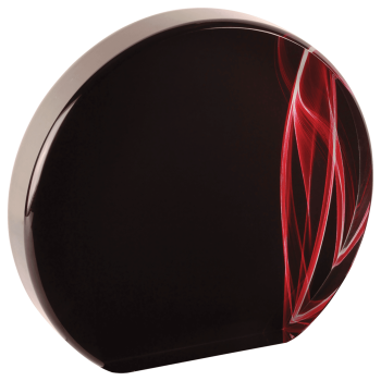 5" Round Red Vapor Acrylic