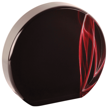 6" Round Red Vapor Acrylic